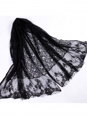 Flower Cut-Out Lace Design Scarf 